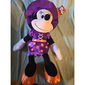 Disney Halloween Minnie Mouse Stuffed Plush New 18" With Tags